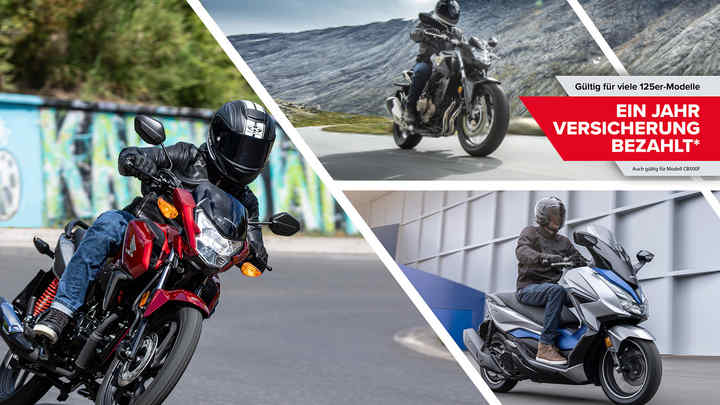 Honda Motorrad Angebote Ein Jahr Versicherung Bezahlt Fur 125er Modelle