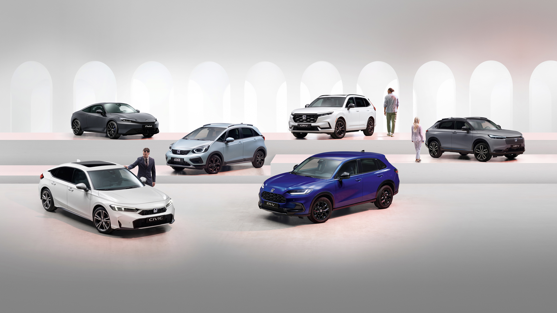 Front facing Honda Car Range.